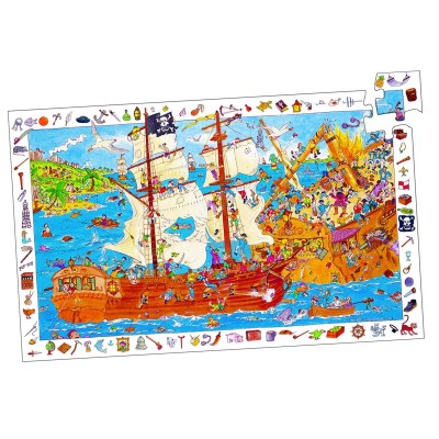 Puzzle 100 pièces - les pirates  Djeco    090020